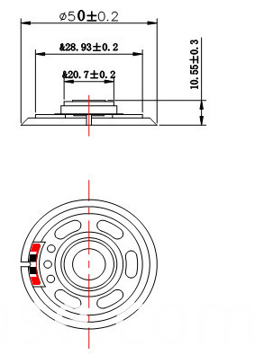 Fbf50tlb Micro Speaker 50mm 2W 8 Ohm with Paper Cone (FBELE)